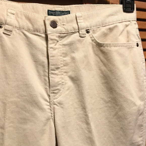 Lauren Ralph Lauren Cream Corduroy Jeans - Picture 6 of 12